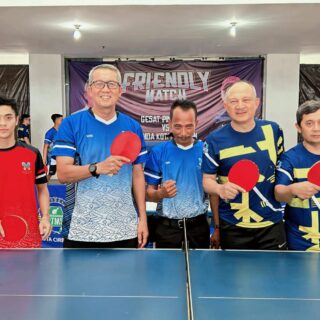 Pemda Kota Cirebon Gelar Pertandingan Persahabatan Tenis Meja dengan Pemprov Jabar