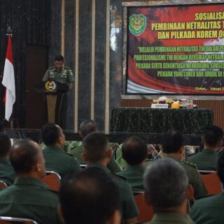 Korem 063/SGJ Sosialisasikan Netralitas TNI Dalam Pemilu
