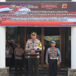 Polres Cirebon Kota Gelar Apel Pendistribusian Logistik Kepada Personel