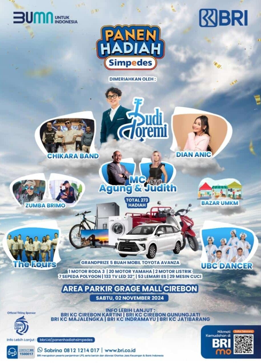 Cek Jadwal Panen Hadiah Simpedes BRI di Cirebon, Ada Grand Prize Mobil Avanza!