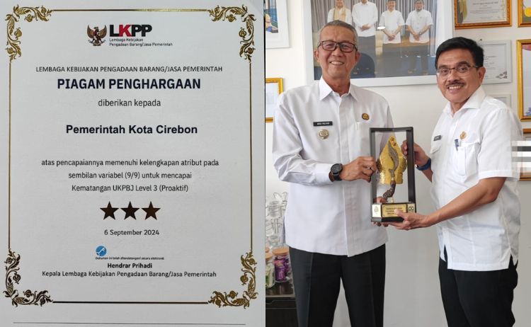 Kuatkan Tata Kelola, Kota Cirebon Raih Penghargaan Kematangan Pengadaan Level 3