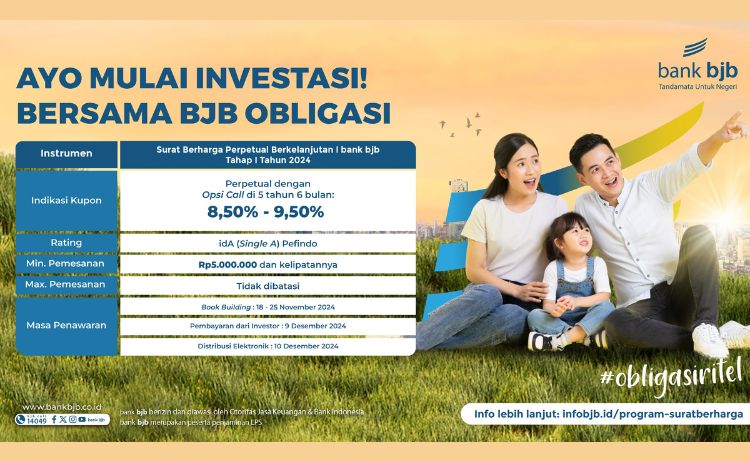 bank bjb Tawarkan Peluang Investasi Melalui Surat Berharga Perpetual dengan Kupon yang Tinggi