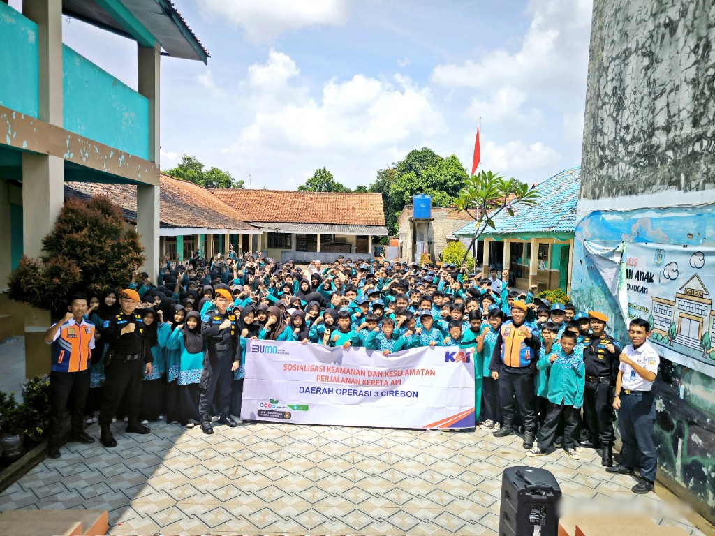 KAI Daop 3 Cirebon Sosialisasikan Keselamatan Perkeretaapian pada Anak Usia Dini