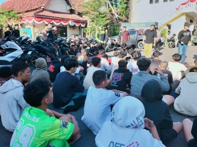 Polres Cirebon Kota Gagalkan Aksi Balap Liar, 97 Remaja Diamankan