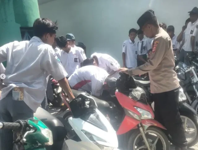 SMK Al Farizi Leles dan Polsek Leles Razia Knalpot Brong, Ciptakan Lingkungan Belajar yang Kondusif