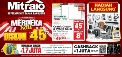 Belanja Merdeka di Mitra10! Diskon Hingga 45% dan Hadiah Langsung Tanpa Diundi