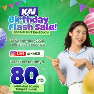 Rayakan Hari Jadinya, PT KAI Berikan Potongan Tarif Tiket Rp 80 Ribu
