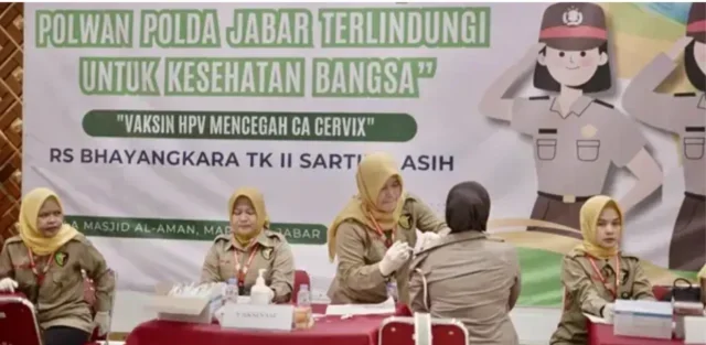 HUT ke-77 Polwan: Polda Jabar Gelar Vaksinasi HPV, Wujud Kepedulian Terhadap Kesehatan Anggota
