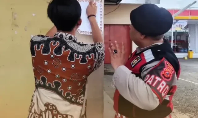 Sat Samapta Polres Banjar Gencar Pasang Maklumat Pemberantasan Geng Motor, Tingkatkan Keamanan Masyarakat