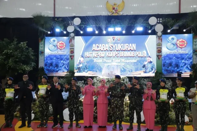 Kapolda Jabar Pimpin Syukuran Peringatan HUT ke-80 Korps Brimob Polri Tahun 2025