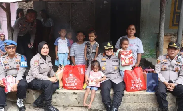 Polresta Cirebon Kawal Generasi Emas, Kapolresta Kombes Sumarni Bagikan Bantuan Gizi untuk Anak